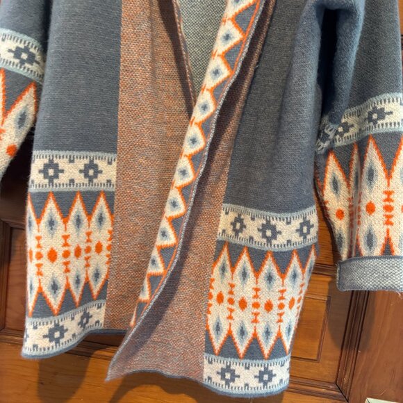 BOHO AZTEC CARDIGAN COAT SWEATER Out of Stock Size L - Picture 2 of 6
